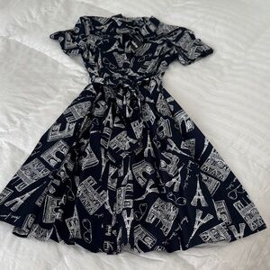 Karl Lagerfeld Navy and White Patterned Shirt